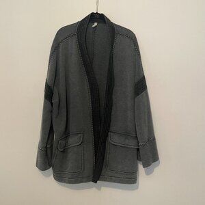 Free People Movement Tall Kimono Sweatshirt Cardi Comfy Jacket Large